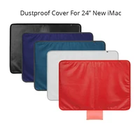 new pu leather cover for 24 inch imac display dust cover pu back pocket for magic keyboard and mouse computer dust cover