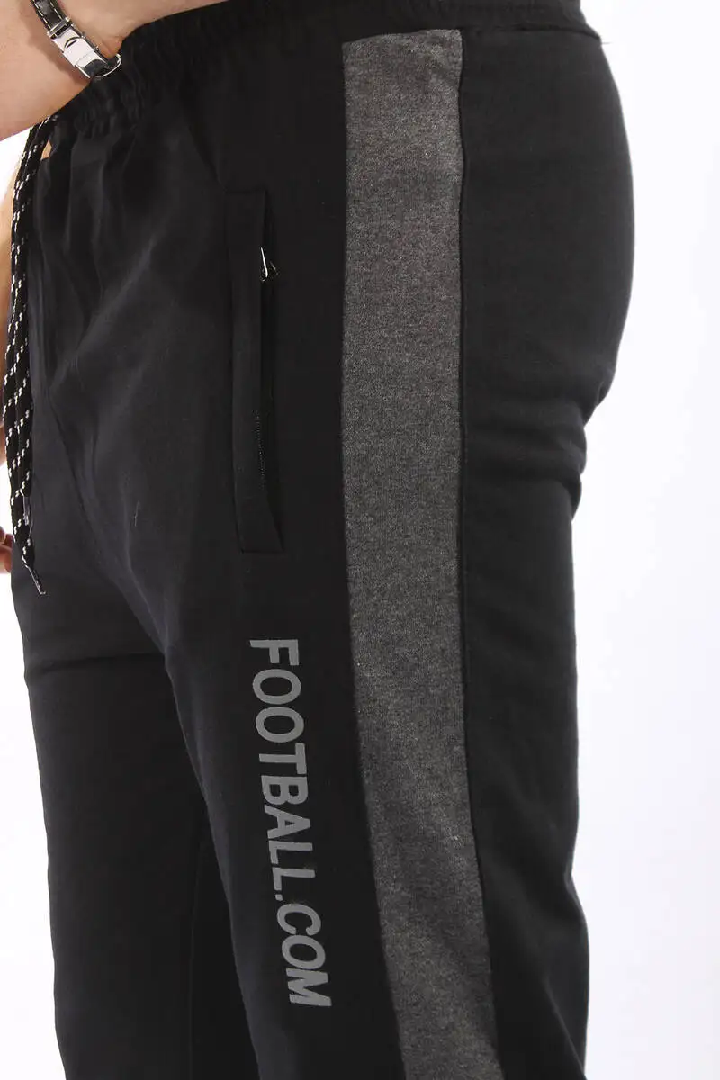 

Mens Black Piece Ribbed Tracksuit