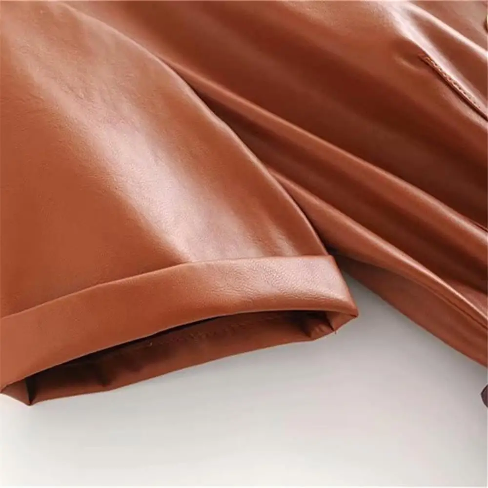 Za женское Новое Осеннее 2019 с отворотом коротким рукавом накладным карманом миди