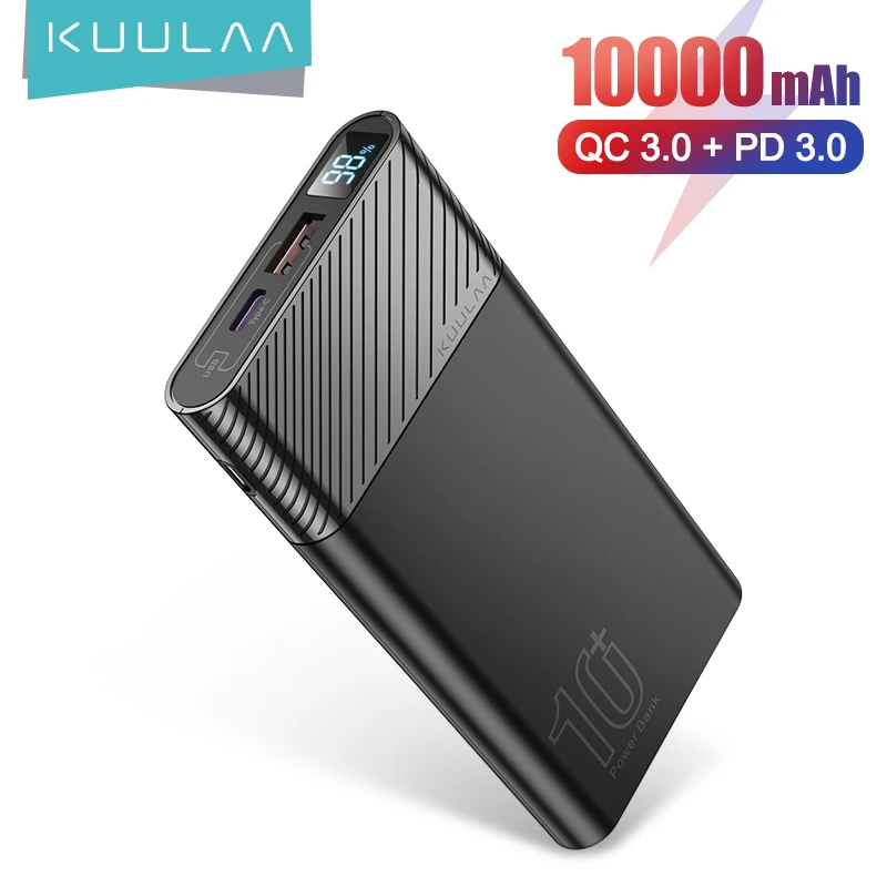 

KUULAA Power Bank 10000mAh PD QC 3.0 PowerBank Fast Charging portable charger Poverbank For xiaomi mi 10 iPhone 12 11 pawer bank