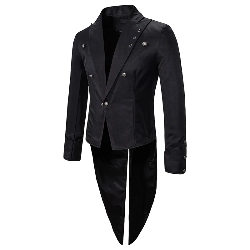 

Dark Brown Male Singer Performance Costumes Men's Prom Cocktali Party Dancing Classic Talicoat Presenter Fashion Stage Tuxedo