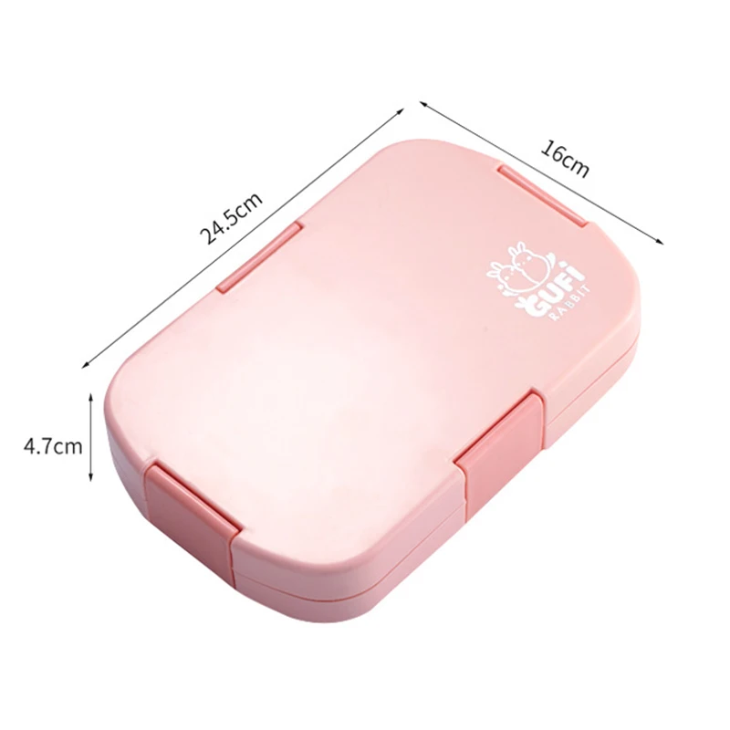 

INS 920ml Children's Lunch Box Microwave Oven Student Lunch Box Plastic Compartment Portable Leak-Proof Outdoor Travel Storage