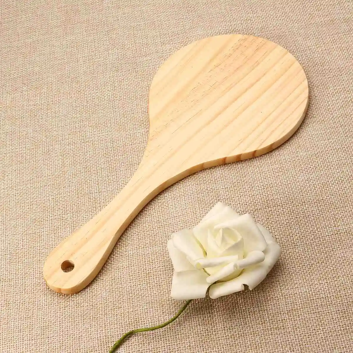 Новый Большой Круглый Деревянный винтажный ручной зеркальный Макияж