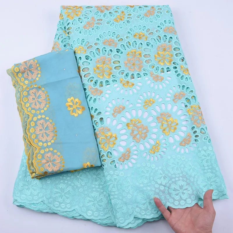 Красная сухая 100% хлопковая кружевная ткань 2020 Новое поступление 5 + 2 ярдов