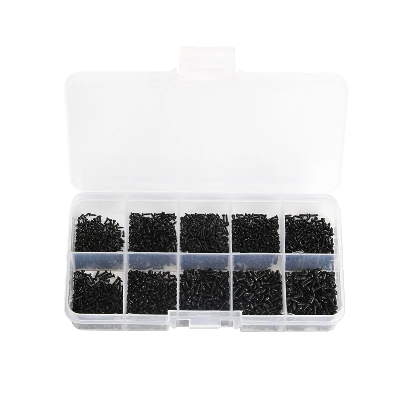 

1000Pcs M1 M2 M1.4 M1.7 PA Phillips Head Micro Screws Round Head Self-tapping Electronic Small Wood Screws Assorted Kit