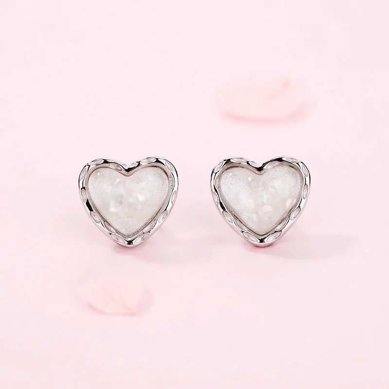 Женские серьги-гвоздики из серебра 100% пробы с золотистой текстурой | Украшения и