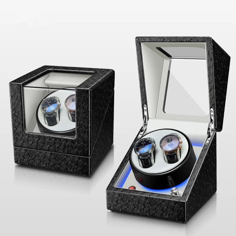 Автоматический чехол органайзер для часов роскошный деревянный кожаный мотор