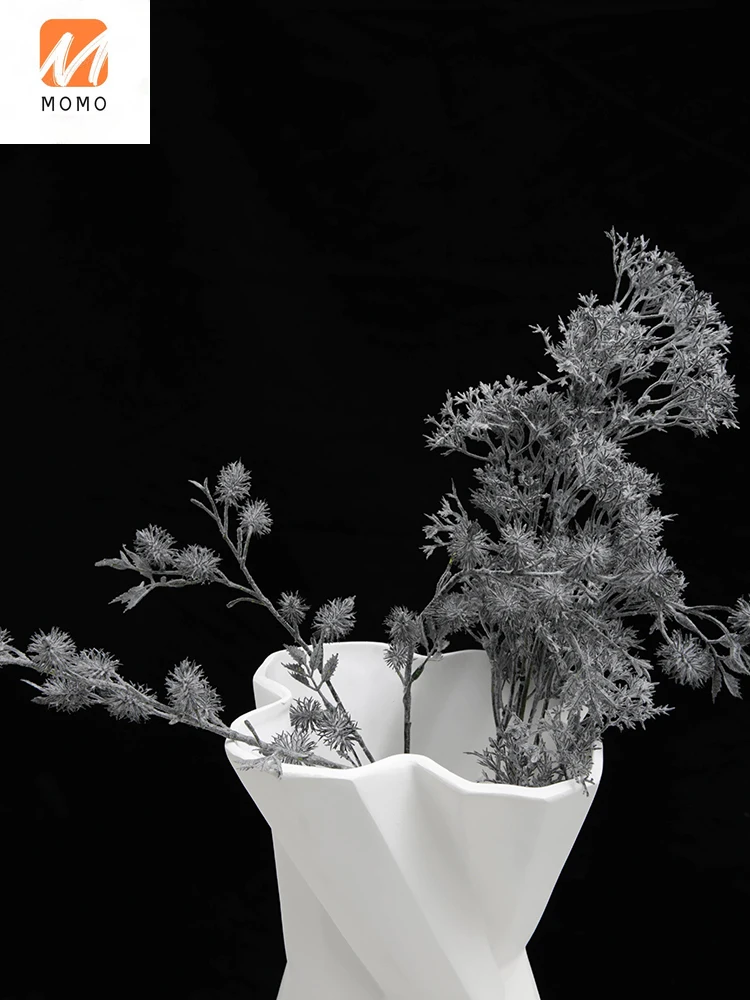 

Geometric White Vase Decoration Modern Living Room TV Cabinet Dining Table Decorations Hallway Desktop Decoration