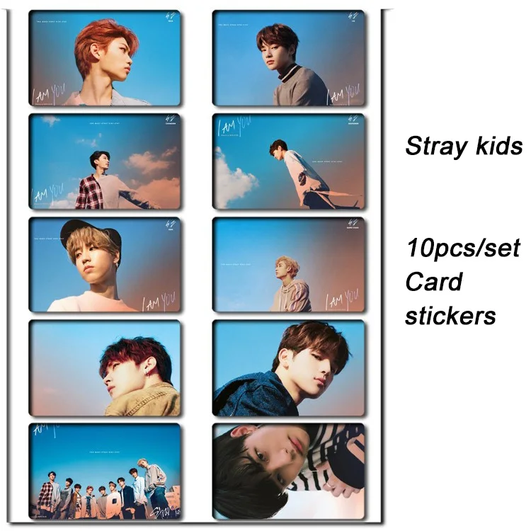 10pcs/set Stray kids KPOP photo cards stickers album sticky adshesive kpop lomo card photocard sticker SKD00709 | Канцтовары для