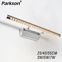 modern wall lamp led mirror light 85 265v 3w 5w 7w bathroom cabinet light mounted industrial aluminum boby stainless steel