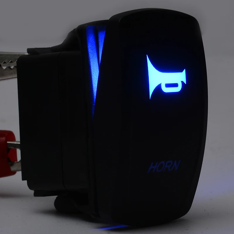 DC 12 В/24 В вкл/выкл Рокер тумблер синий светодисветодиодный SPST водонепроницаемые