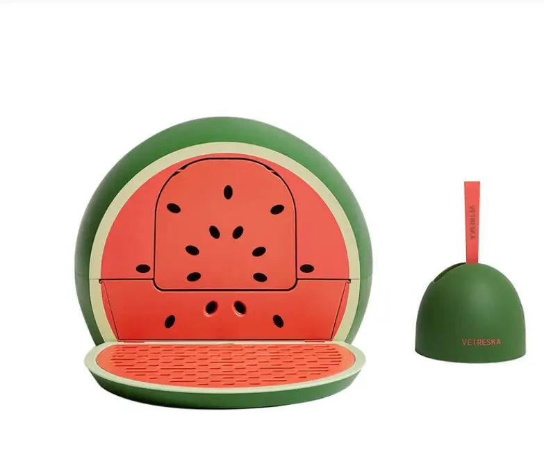 

Watermelon Shape Cat Litter Box Pet Cat Toilet Deodorant Tasteless Fully Enclosed Free Shovel Sandbox Cats