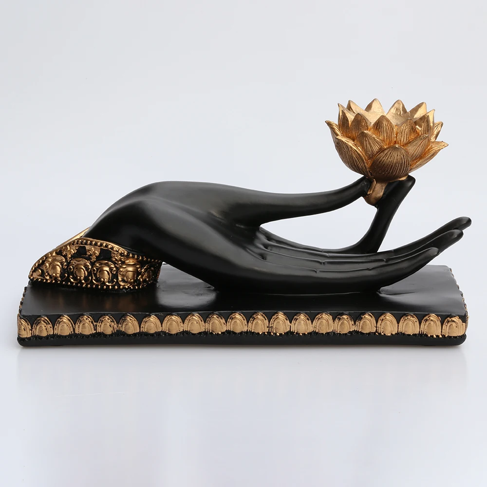 Полимерная подставка Будда для стеклянных объективов с кристаллами и шариками