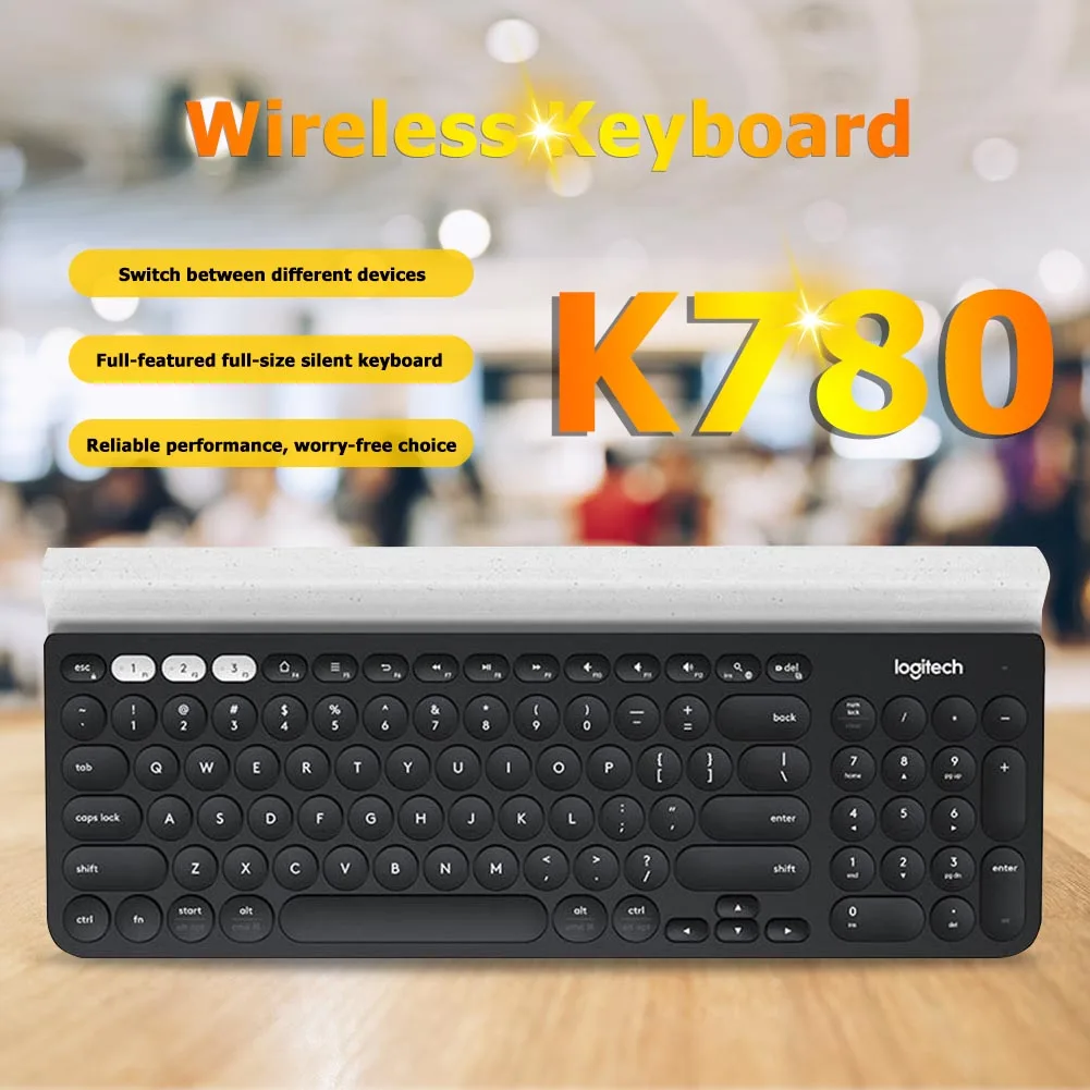Беспроводная bluetooth клавиатура Logitech K780 универсальный двухрежимный переключатель