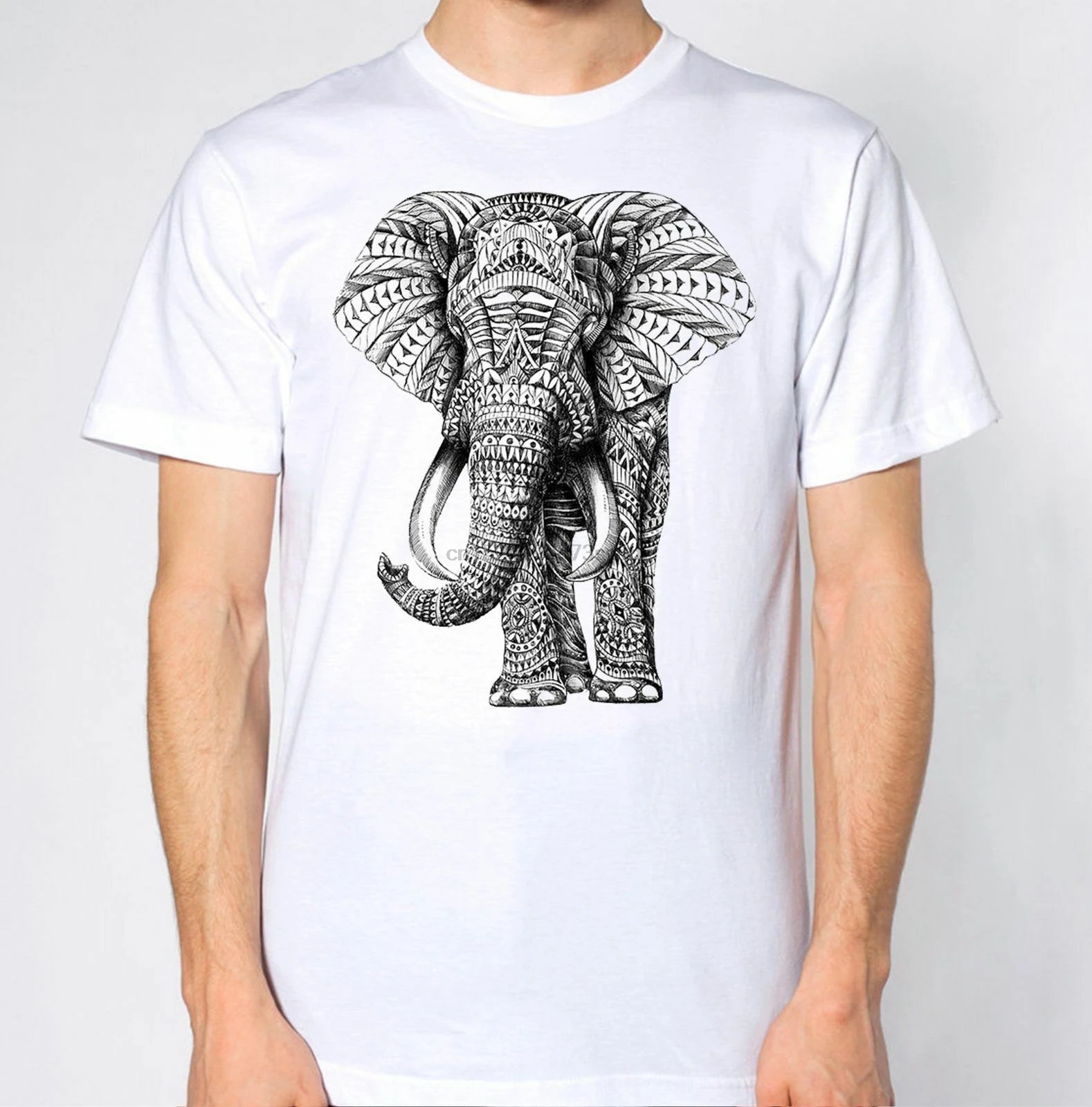 Elephant T-Shirt Abstract Animal Lover Colourful Graphic Design |