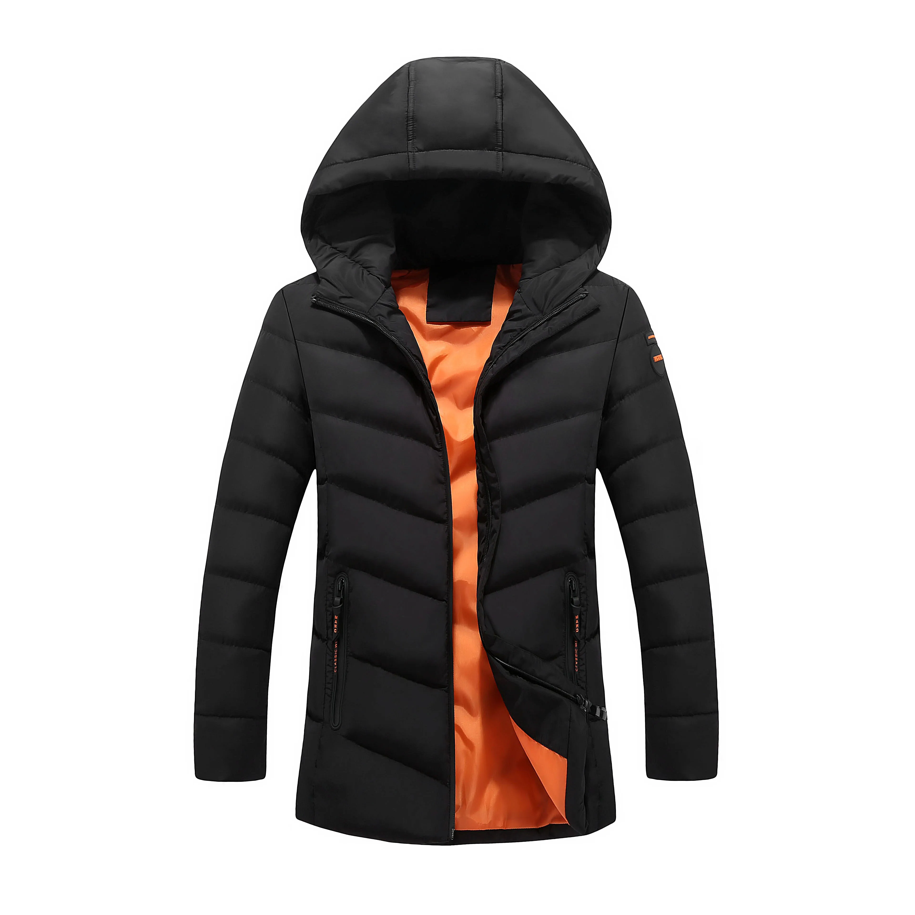 Повседневная зимняя куртка Woodvoice мужские теплые однотонные толстовки парка