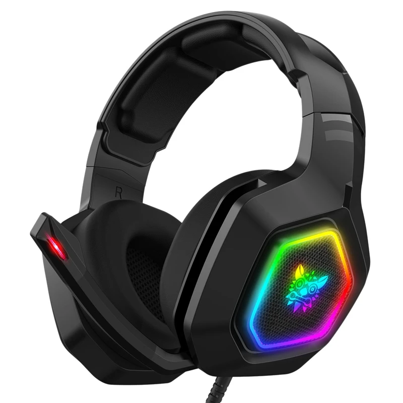 

ONIKUMA K10 RGB игровая Проводная гарнитура совместима для PS4/компьютер/переходник для наушников/ONE S/планшет/мобильный телефон