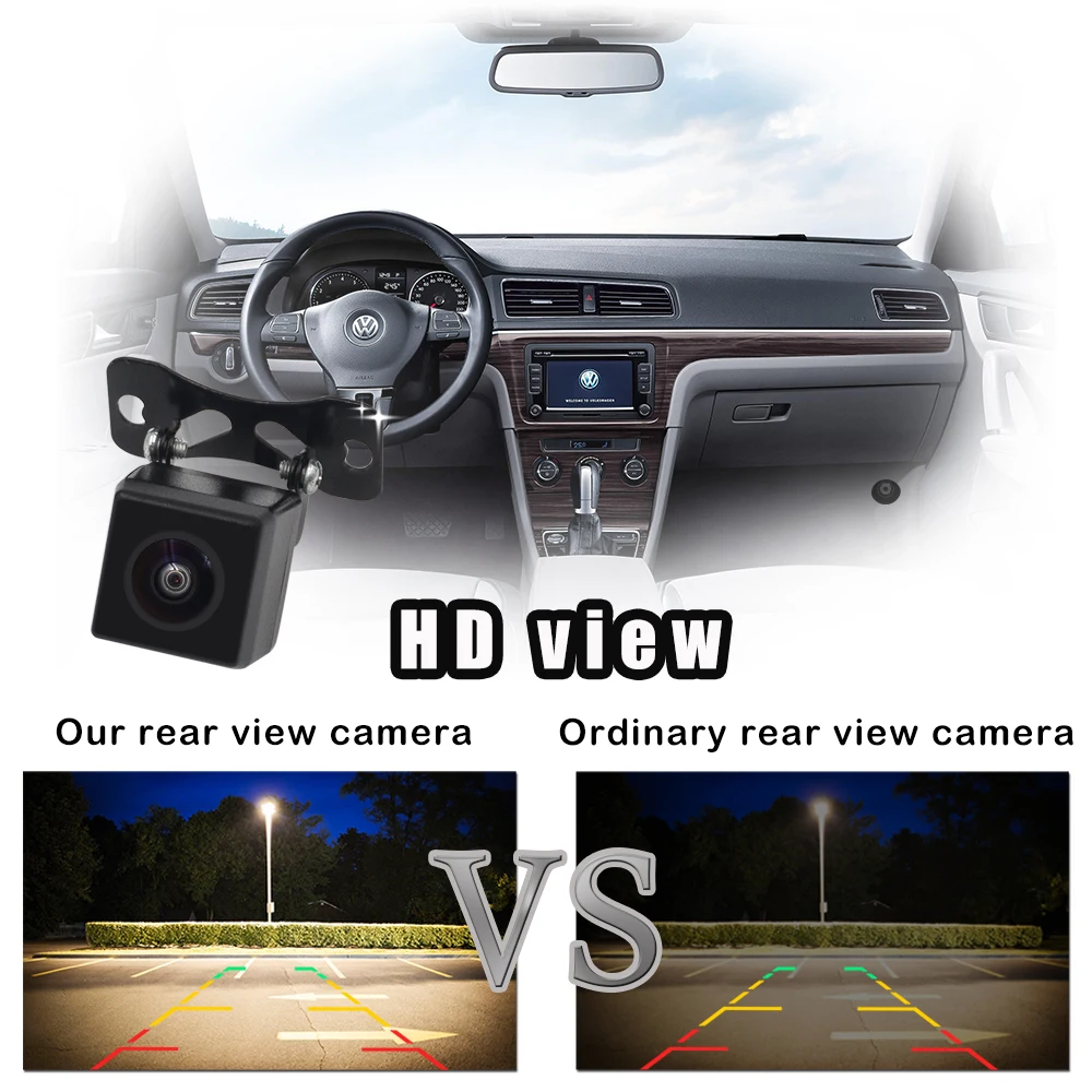 Carsanbo Car Rear View Camera Universal HD Color Image Video Night Vision 180 Degree Frontview Reversing Auto Parking Monitor | Автомобили