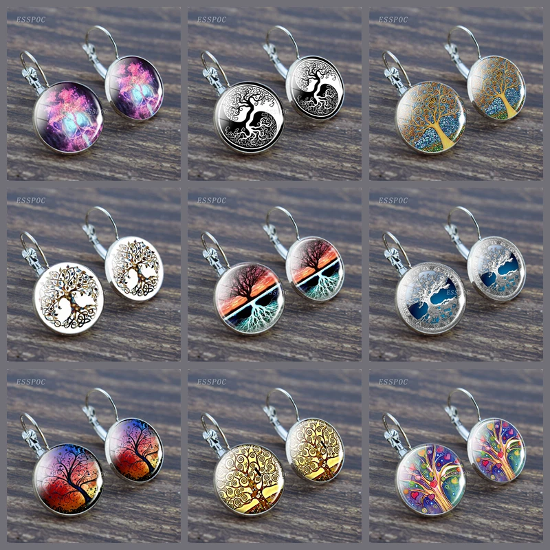 Женские серьги-крючки Модные Серебристые серьги в виде дерева из Франции Прямая