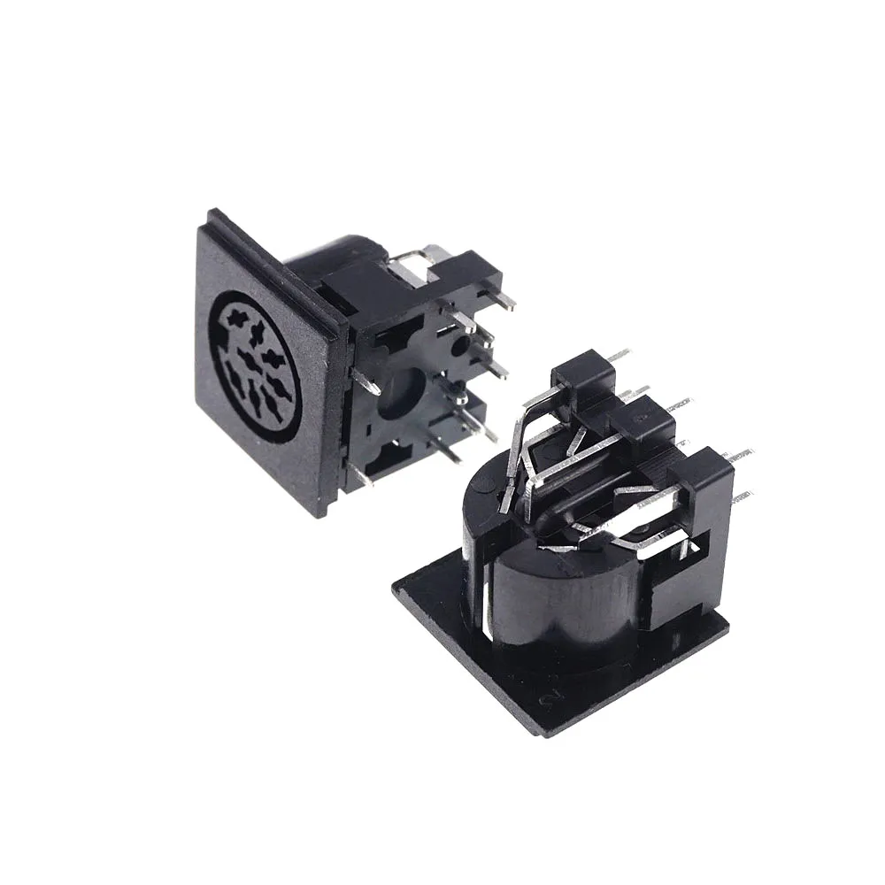 5 шт. разъем Din 8 позиции женский Pin PCB правый угол вращения отверстий SDS-J DS Мощность