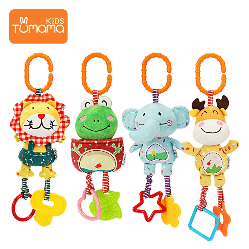 

Мультяшные детские игрушки на возраст 0-12 месяцев, подвесные погремушки для детской коляски, подвесные плюшевые детские игрушки для новорож...