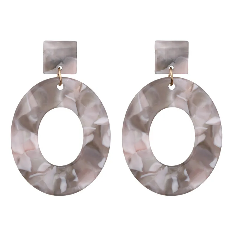 Модные новые серьги в стиле панк ретро модные простые акриловые ацетатные