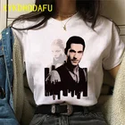 Футболка Lucifer Morningstar женская, уличная одежда, забавный Топ, винтажные футболки в стиле Харадзюку, повседневная женская футболка с графическим принтом для ТВ-шоу