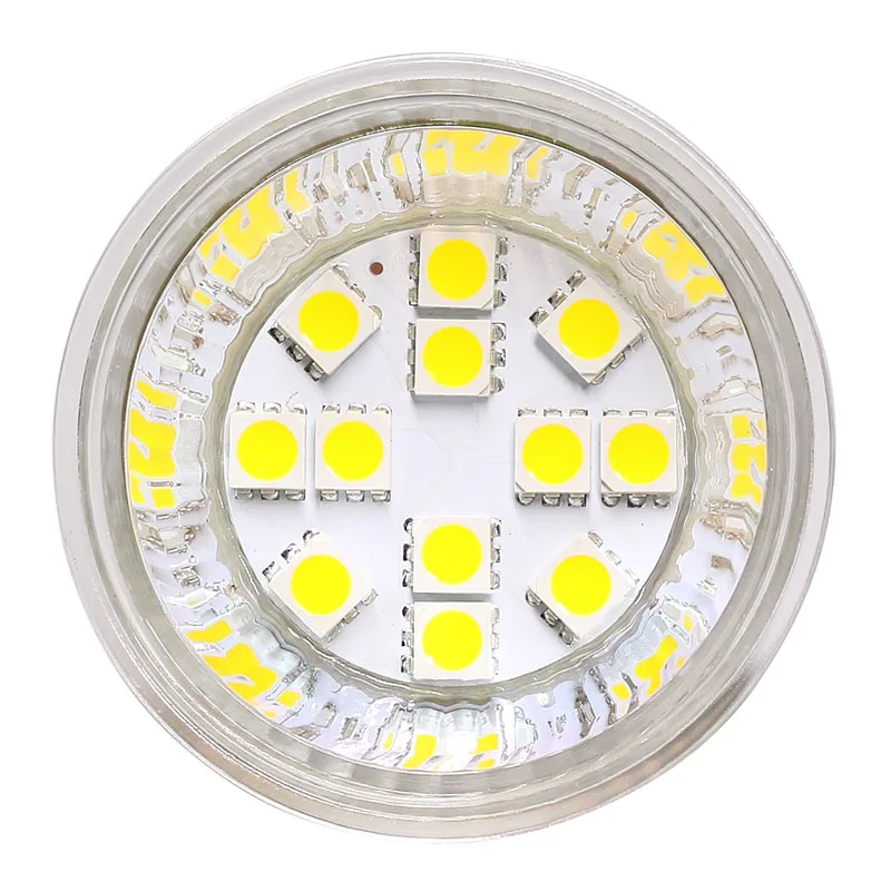 G4 база затемнения MR16 Светодиодная лампа 12VDC 12VAC 12LED 5050SMD 2 4 Вт Замена 30 галогенная 10