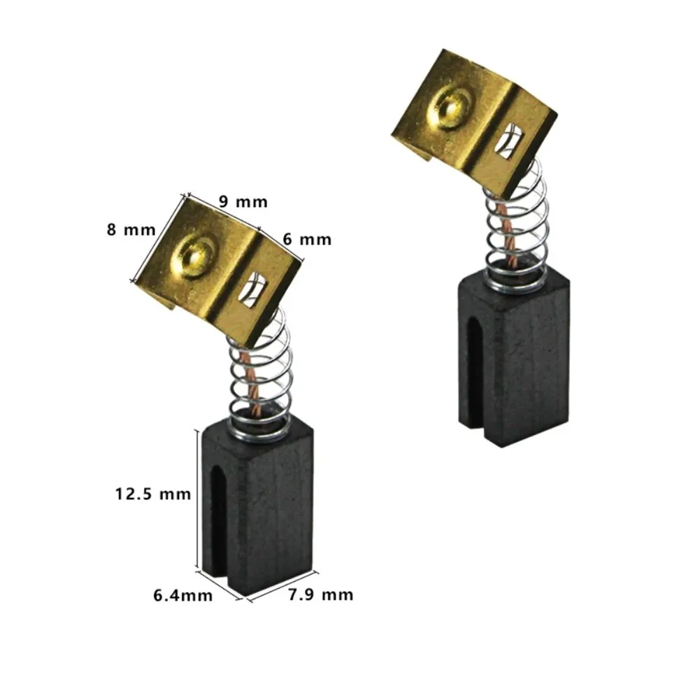 

10 шт., угольные щетки 6,4x7,9x12,5 мм для Black Decker CD105 CD110 CD115 KG900