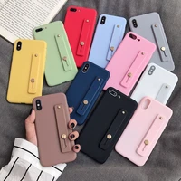 wrist strap candy color phone case for huawei p40 pro p30 p20 lite pro p10 p40 lite e p8 p9 2017 2019 soft tpu holder back cover