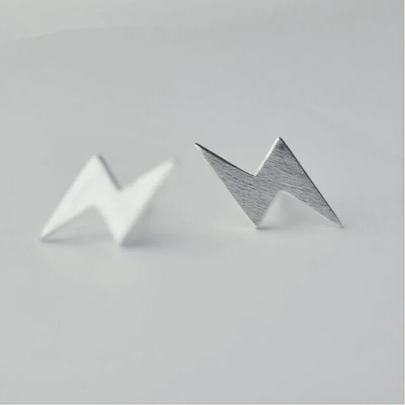 

Hot Sale Stud Earrings Silver Color Creative Lightning Earrings Gifts for Women Girls Accessory Jewelry Mujer Gifts SE069