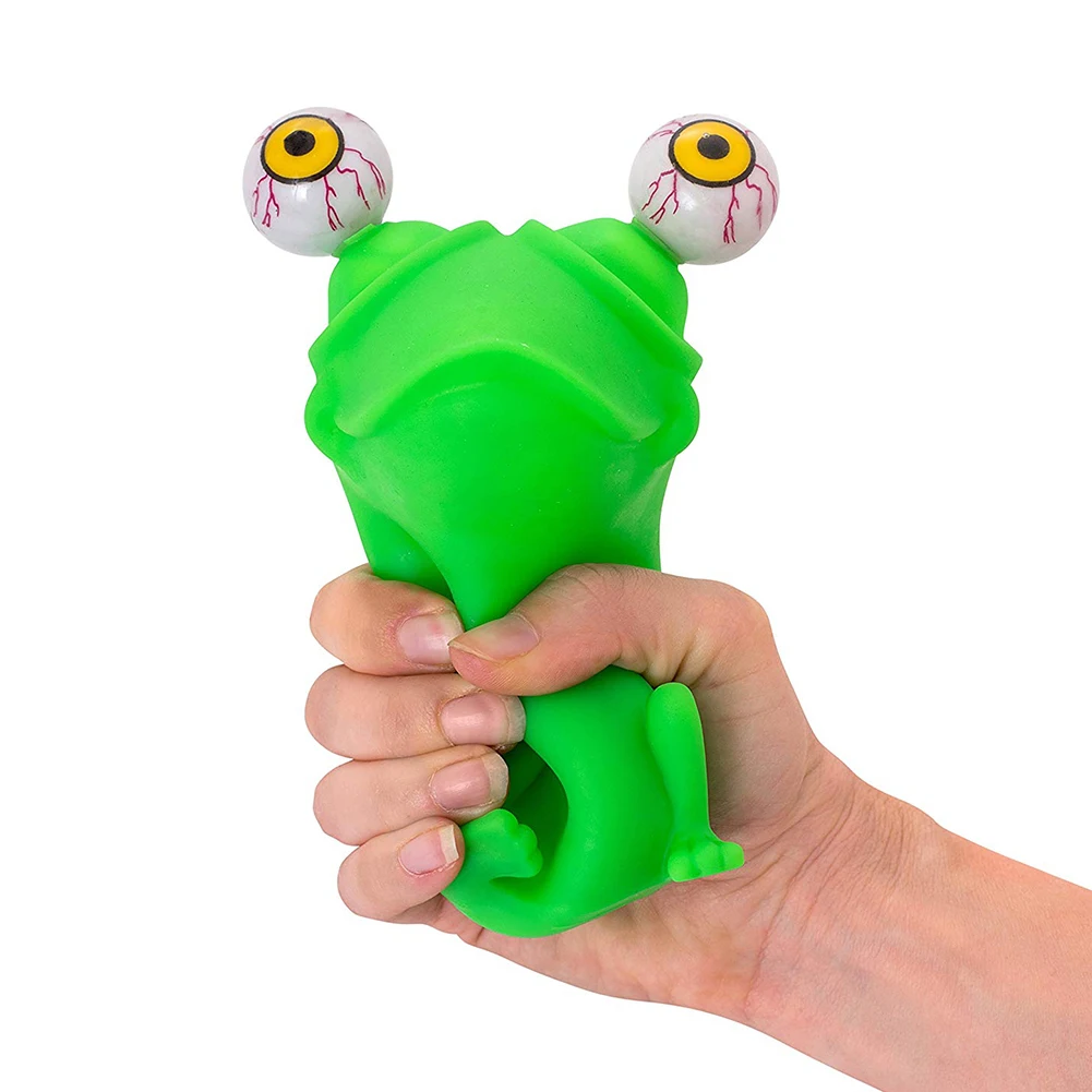 Милая выскакивающая лягушка динозавр с большими глазами снятие стресса