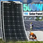 Солнечная панель 18 в, 500 Вт, 250 Вт, внешний аккумулятор на солнечной батарее светодиодный светильник кой, уличная система зарядки аккумуляторов для кемпинга, солнечная панель в комплекте для дома солнечная батарея