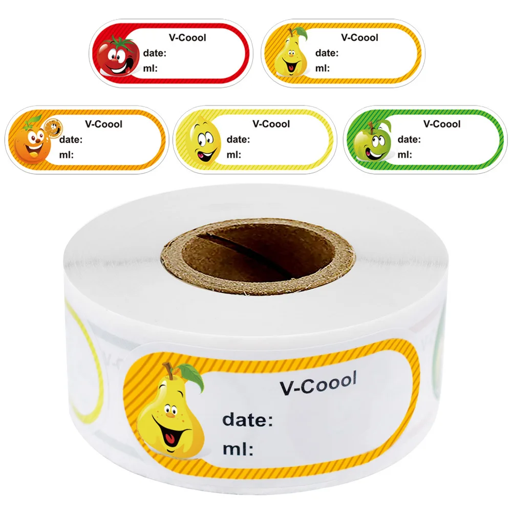 

250 PCs Color Fruit Stickers Labels With 5 Kinds Of Fruit For Apple Orange Stickers For Kitchen Stickers Food Juice Labels