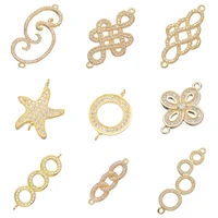juya diy bracelet fittings supplies gold infinity charm connectors accessories for women bracelet necklace earring making