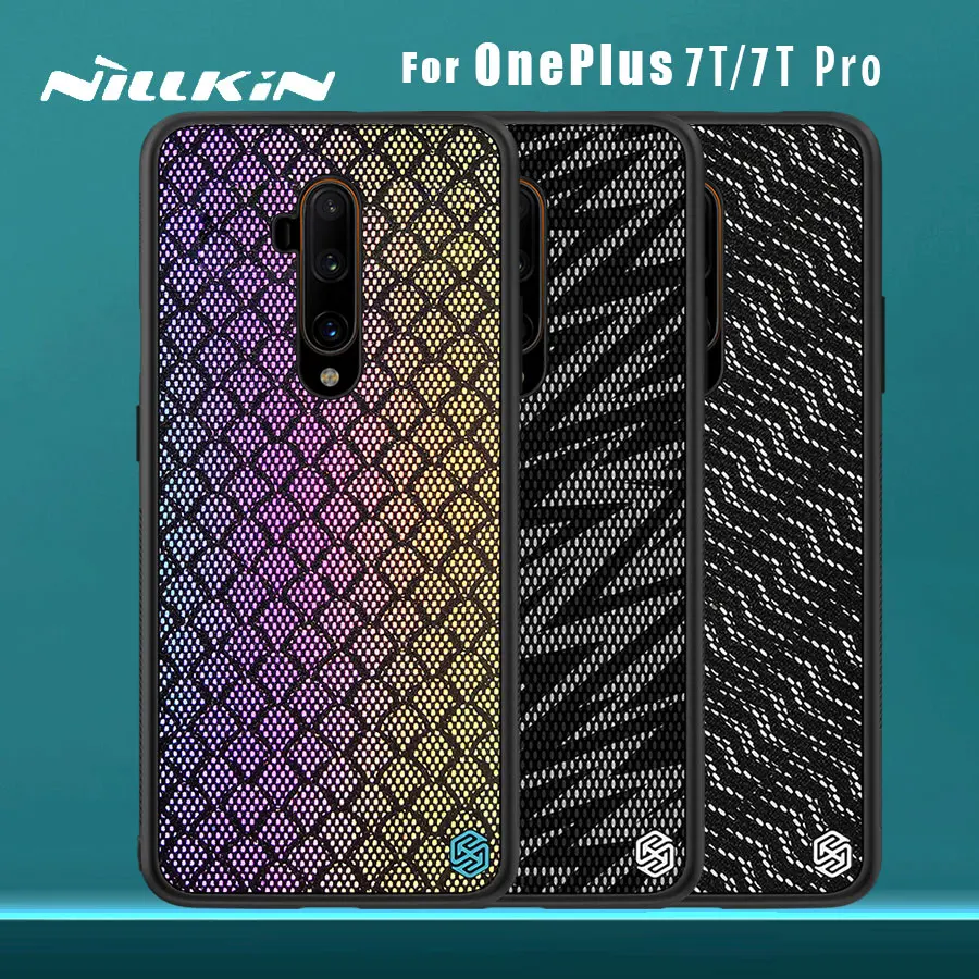 Для OnePlus 7T Pro чехол NILLKIN мерцающий для задняя крышка coque capas Nilkin светоотражающий