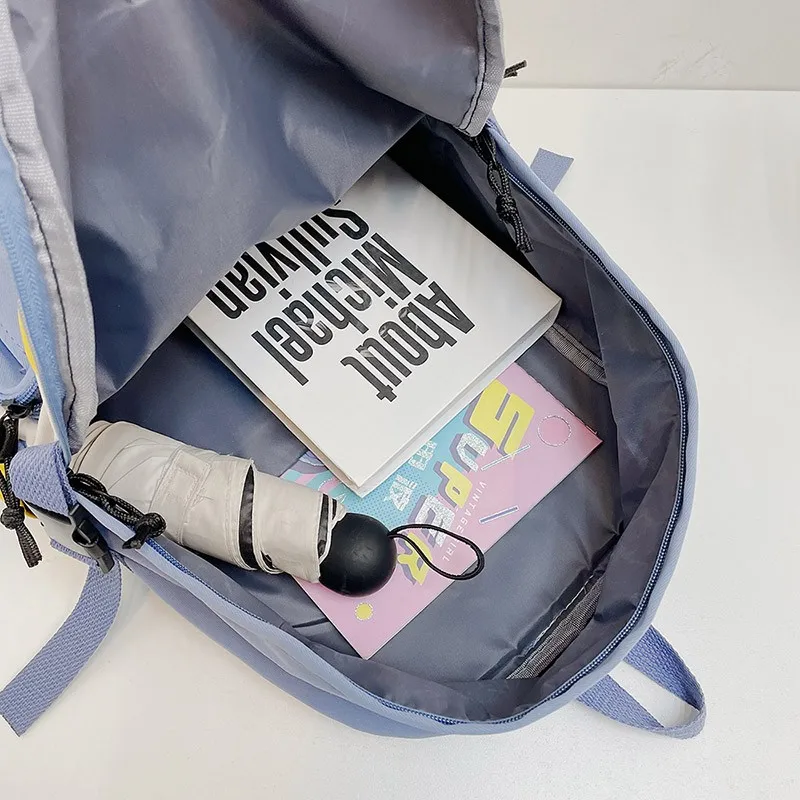 2021 зимний женский рюкзак контрастных цветов школьная сумка для девочек