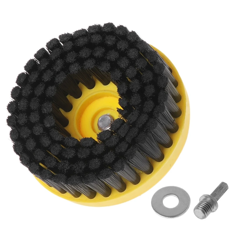 

Dia 130mm Black Drill Power Scrub Clean Brush Leather Plastic Wooden Furniture N1HF