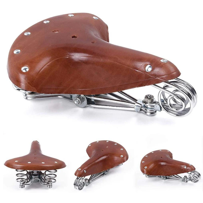 Велосипедное седло в стиле ретро из натуральной кожи классические велосипедные