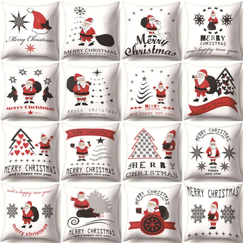 Наволочка с Санта Клаусом на Рождество Декоративные диванные подушки Новый Год