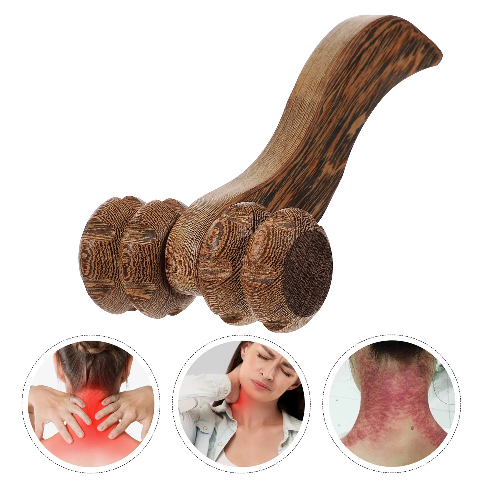 

Деревянный ручной массажер, деревянные инструменты, двойной круглый роликовый массажер