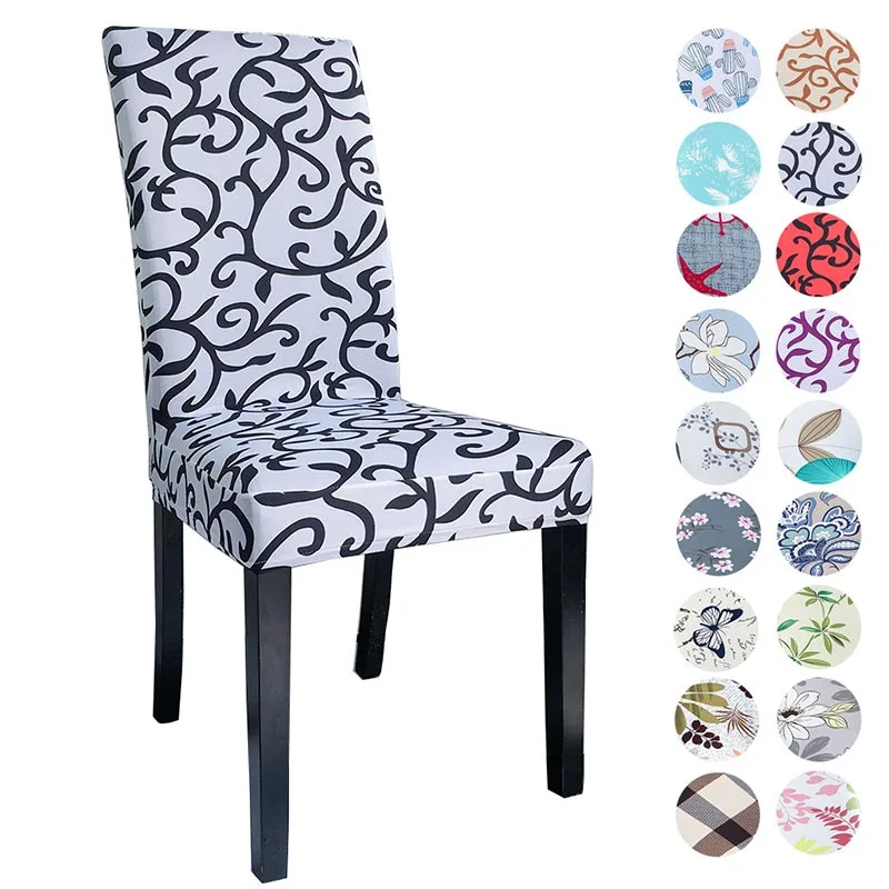 

4pcs Jacquard Printed Chair Cover European Style Dinning Seat Cover Slipcover Furniture Protector For Wedding Hotel Home Decor