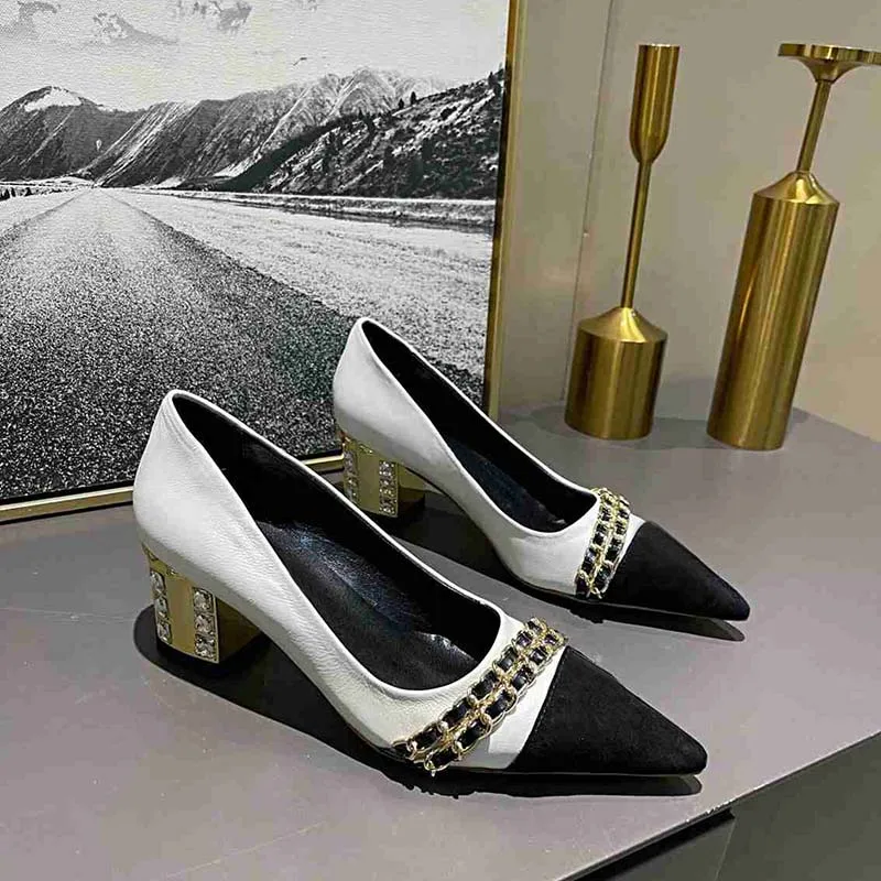 

2021 Winter Top Quality Design Women Shoes High Heel Cow Patent Leather Sheepskin Lambskin Italy Leather Stone Decoration