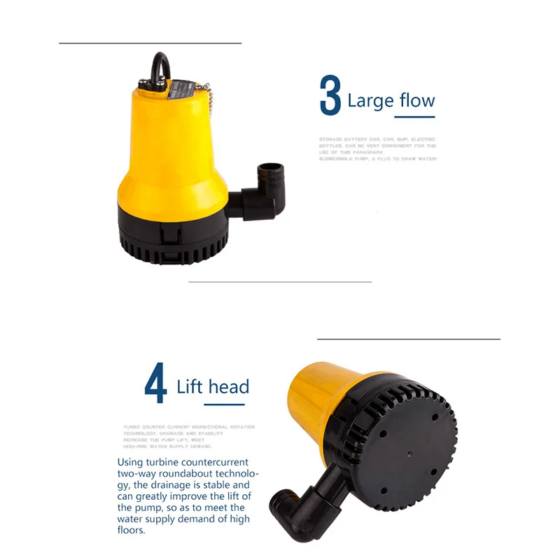 1 шт. новейший высококачественный Безопасный и прочный откачивающий насос 12 В/24 В