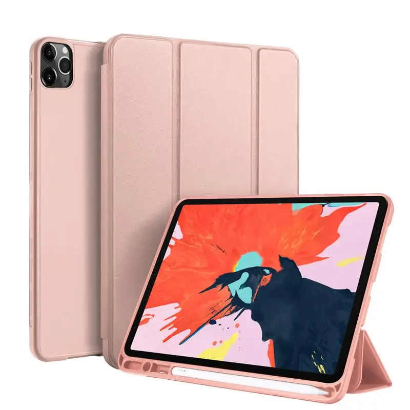 Чехол для iPad Pro 12 9 кожаный чехол 2020 Smart Wake Sleep Tablet складной с подставкой и