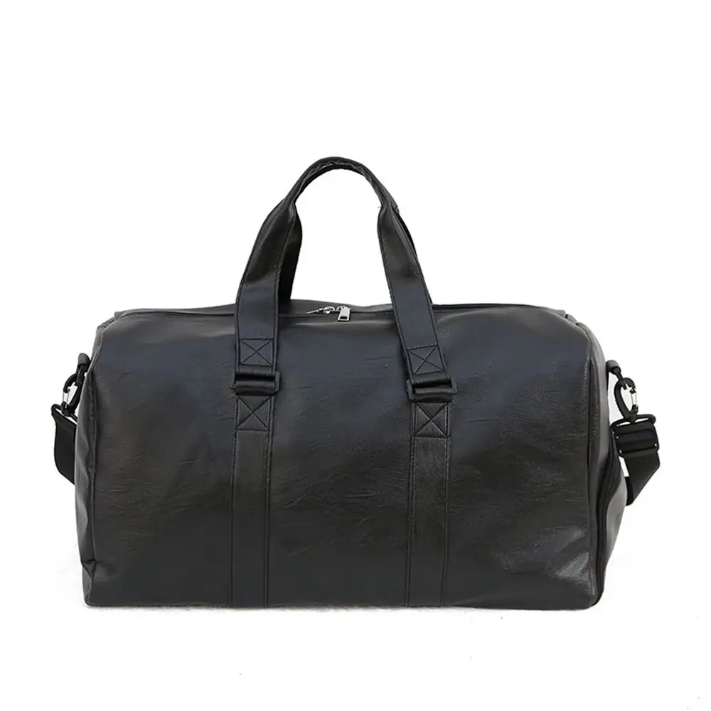 Weysfor Large Male Leather Travel Duffle Bag Fitness Bags PU Men Suitcase Handbags Shoulder Bag Large Capacity Travel Bags