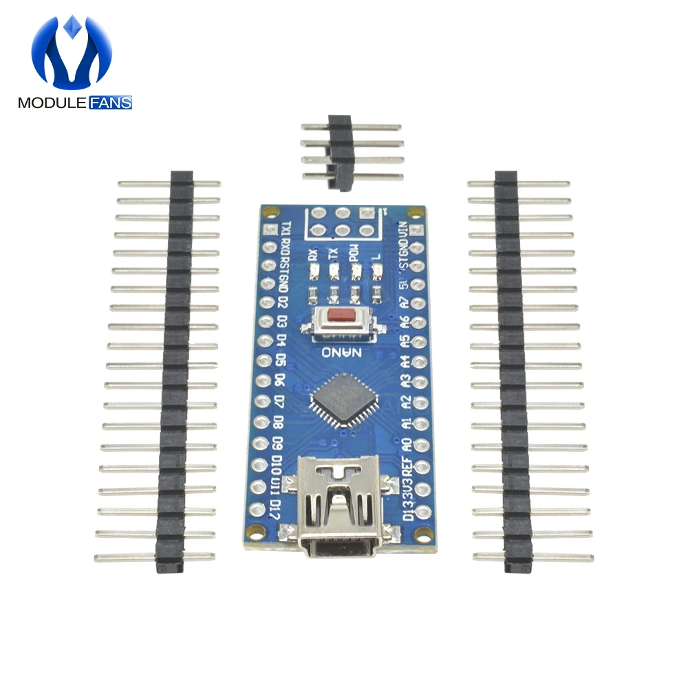Контроллер Nano 3 0 совместимый с arduino CH340 USB-драйвер V3.0 ATmega328 плата без кабеля 2 шт.
