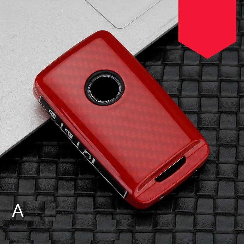 3button carbonred Углеродное волокно сплав+ силиконовый Автомобильный Брелок дистанционного управления с ключом чехол Обложка Чехол для Mazda 3 Alexa CX4 CX5 CX8 3/4 кнопки смарт-ключ - Название цвета: 3button carbonred
