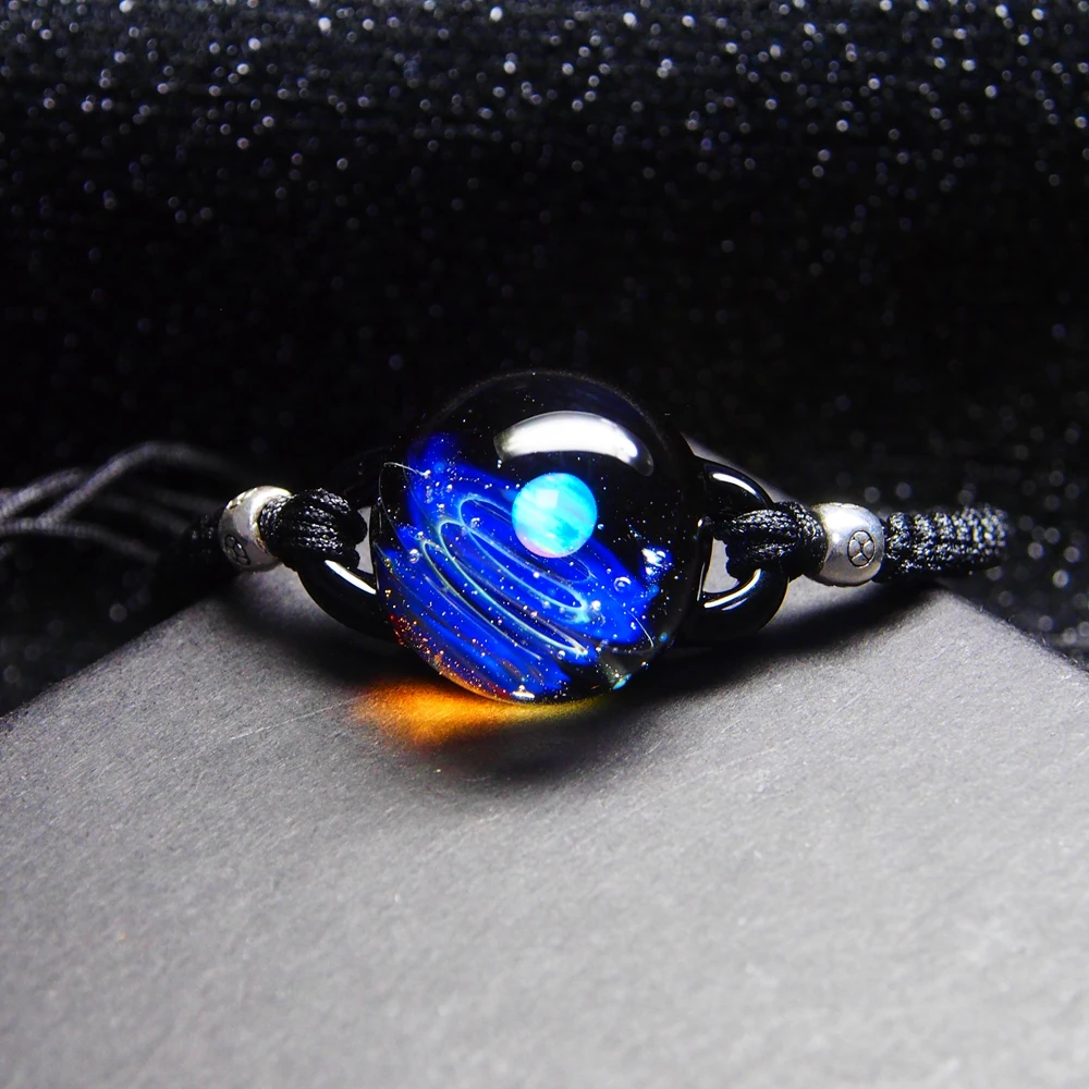 necklace 15 Вселенная планеты стеклянные браслеты из бисера и браслеты галактика модные ювелирные изделия галактика солнечной системы браслет для женщин Рождество - Окраска металла: necklace 15