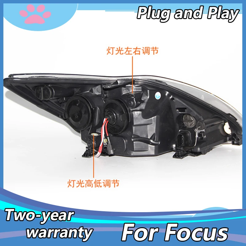 

2Pcs LED Headlights For Ford Focus 2009-2011 Headlight xenon HID KIT Fog lights LED Daytime Running Lights Dynamic turn signal